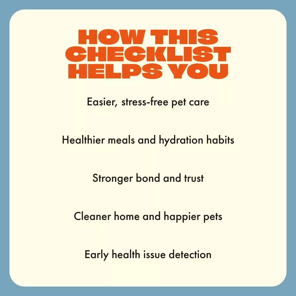 Keep Tails Wagging and Whiskers Happy | Printable Daily Care Routine for Pets Checklist | Digital Download for Dog & Cat Owners | Pet Wellness & Grooming Guide