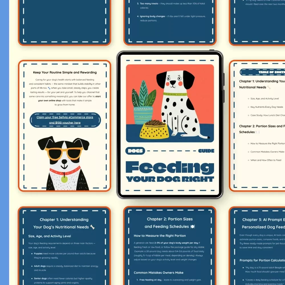 Feeding Your Dog Right | Digital Dog Nutrition Guide | Learn How Much to Feed a Dog | Personalized Feeding Plans & Portion Guide for Every Breed