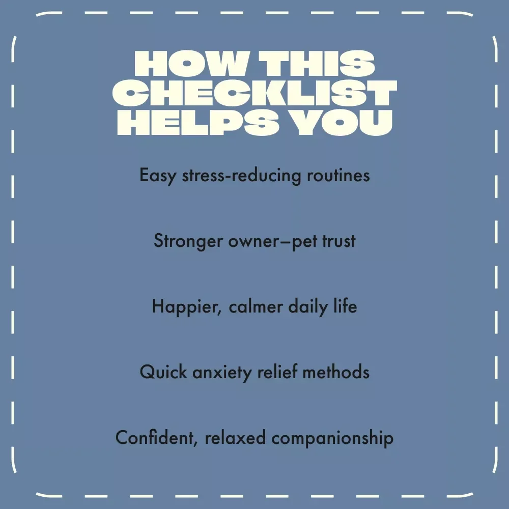 Calm Companions Checklist | Printable Digital Download for Calming a Nervous Dog | Gentle Anxiety Relief Guide for Pet Parents