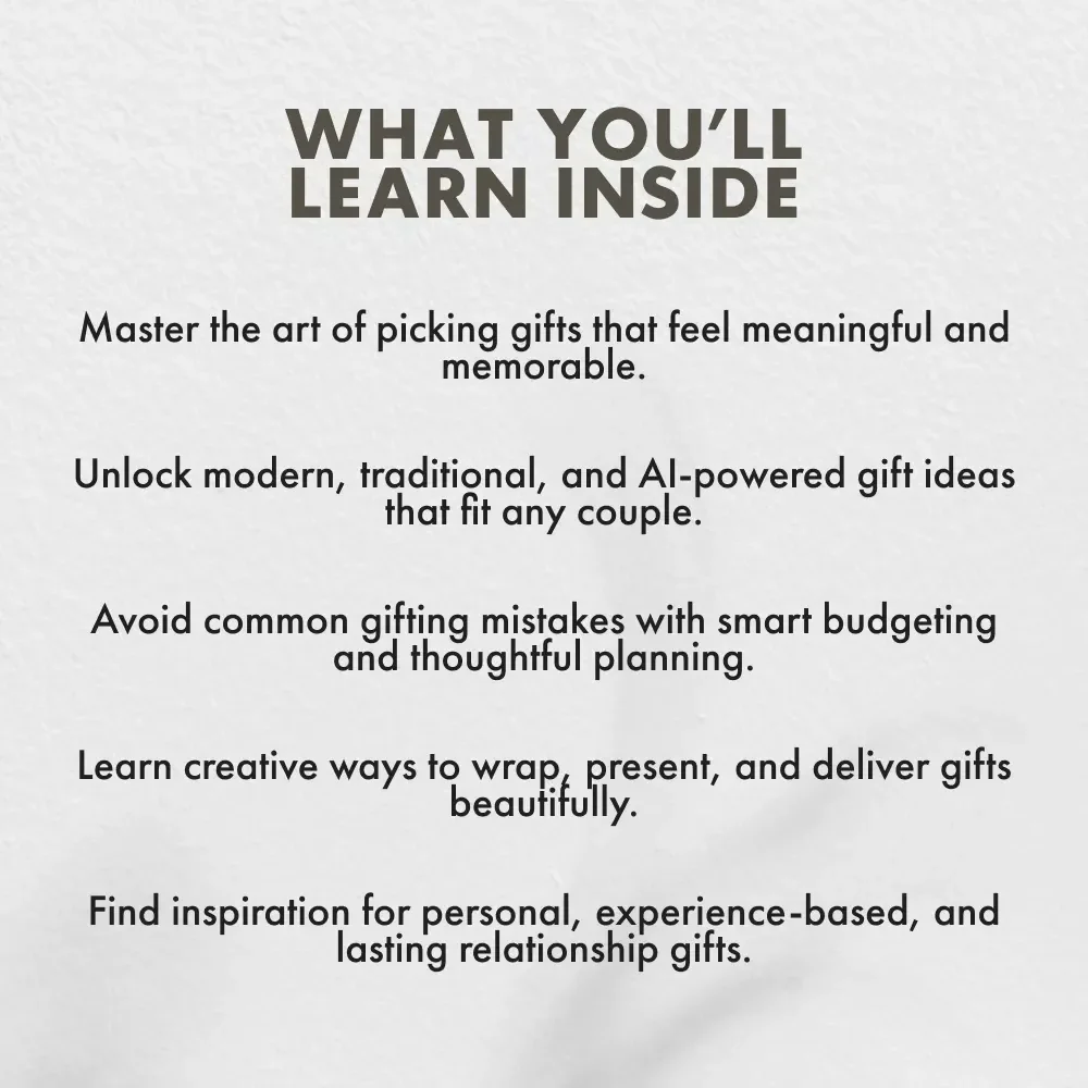Perfect Engagement Gifts Made Simple | Engagement Gifts Guide | Digital Download eBook for Gift Inspiration & Ideas