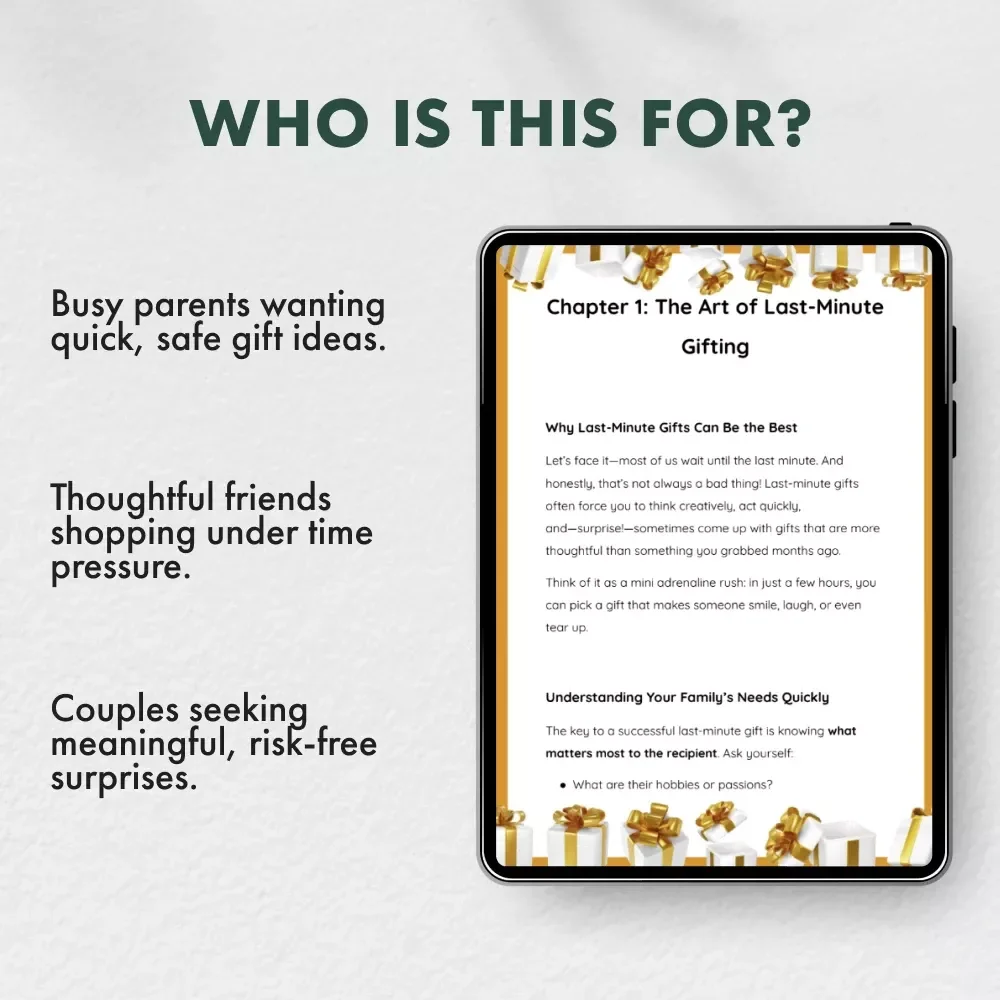 Last-Minute Presents for Family | The Ultimate eBook for the Best Last-Minute Gifts for Family | Thoughtful, Quick, and Stress-Free Gifting Ideas