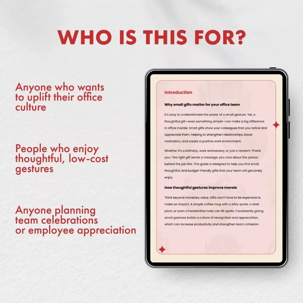 Small Office Surprises That Make Big Smiles | Digital Guide for How to Find Small Gifts for Your Office Team | Thoughtful Employee Appreciation & Team Morale Ideas