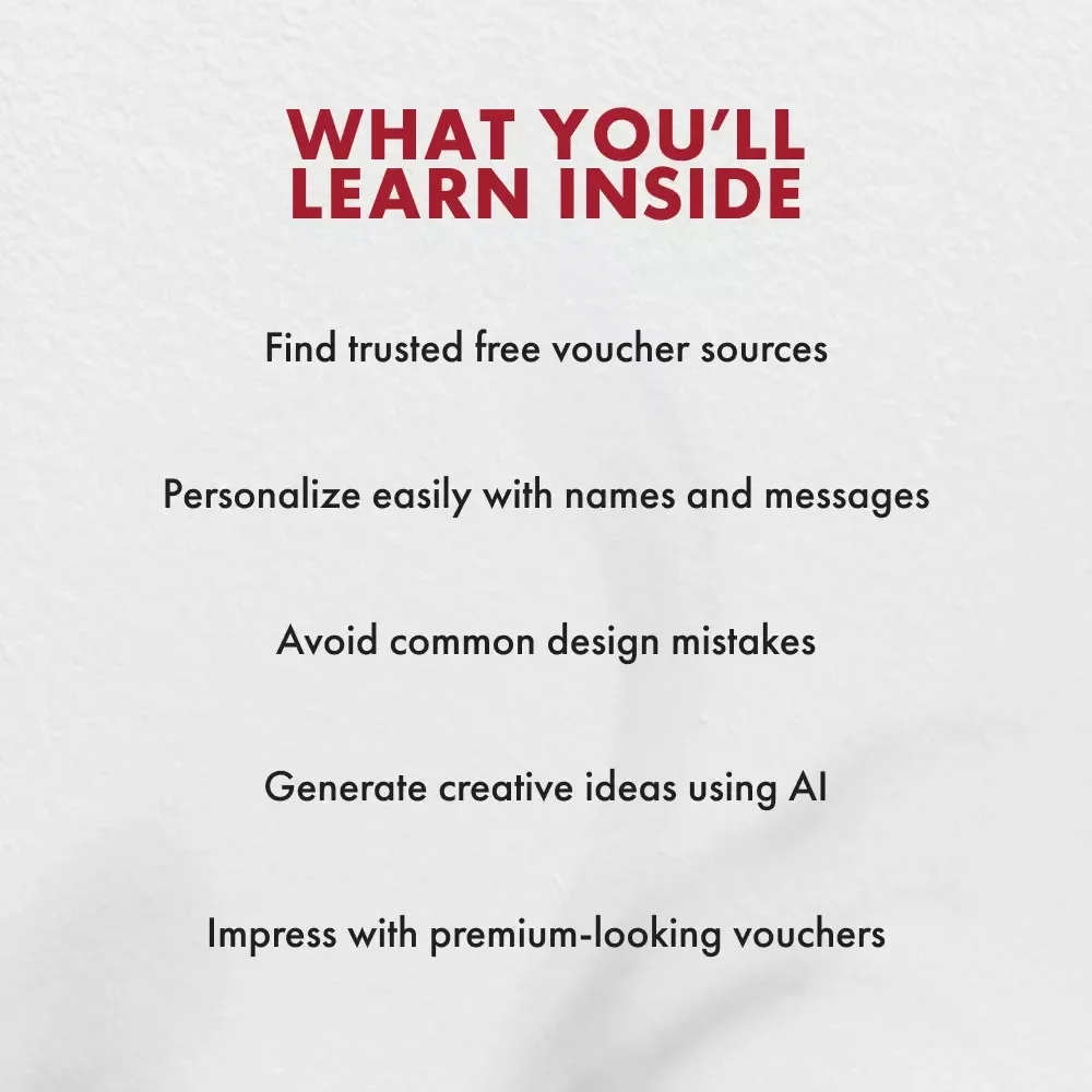 Gift Vouchers Made Simple | Printable Voucher Guide for Beginners | Where to Find Free Printable Gift Vouchers Online + Personalization & AI Design Tips