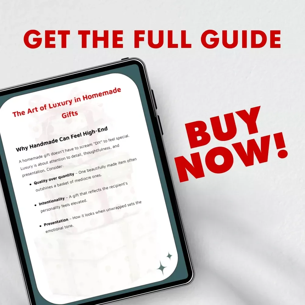 Turning Homemade Gifts into Luxe Treasures | How to Make a Homemade Gift Feel Luxurious | Elegant DIY eBook for Creative Gift Makers