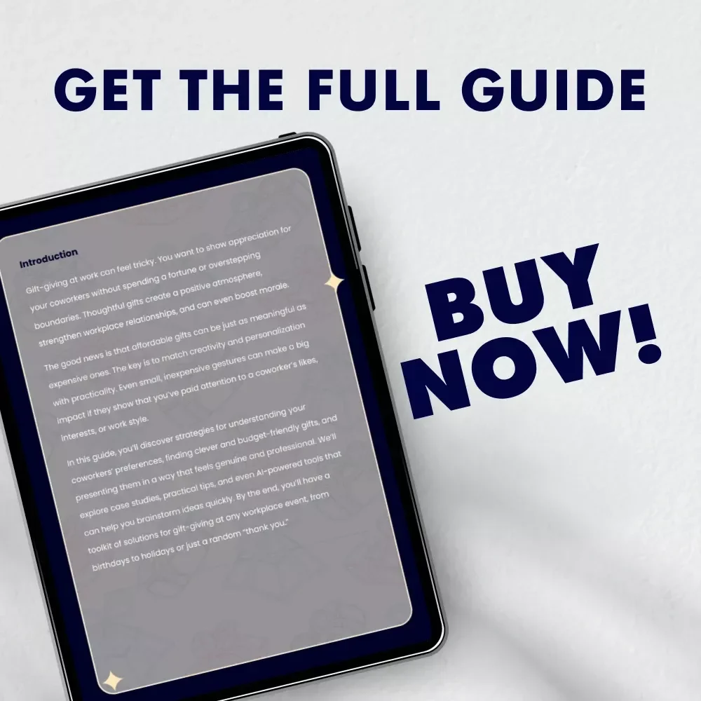 Smart and Thoughtful Gifts for Coworkers | How to Find Affordable Gifts for Coworkers | Printable Digital Guide, eBook & Checklist for Office Gift Ideas