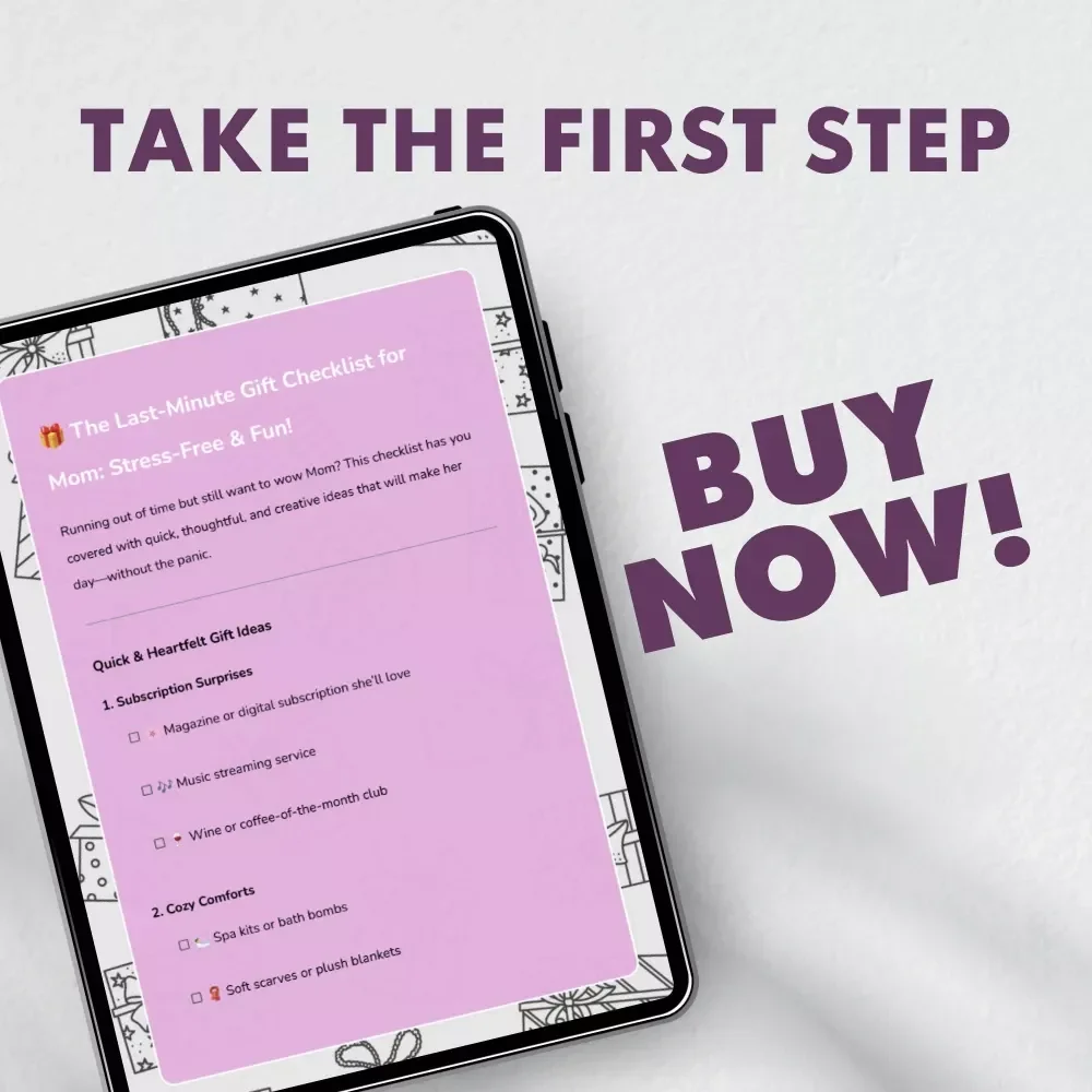 The Last-Minute Gift Checklist for Mom: Stress-Free & Fun | Best Last-Minute Gifts for Mom | Instant Digital Download
