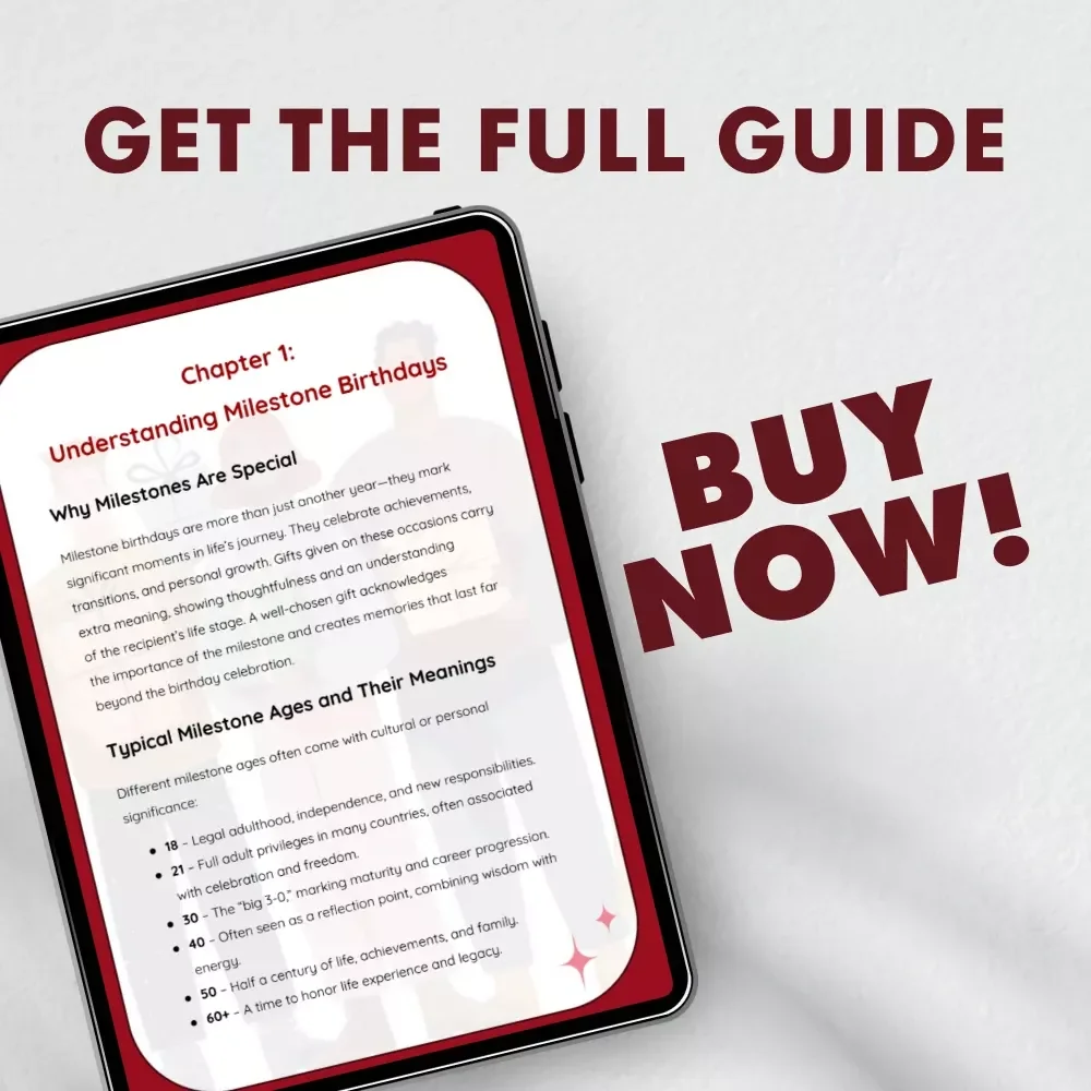Celebrating Milestones: Gift Ideas That Truly Impress | Thoughtful Gift Guide eBook | Digital Download for Meaningful Presents & What to Get for Milestone Birthdays