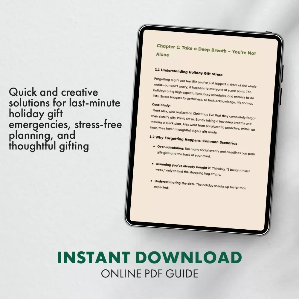 Oops! Forgot the Gift? A Survival Guide for Holiday Emergencies – Last-Minute Holiday Gift Ideas & Stress-Free Solutions