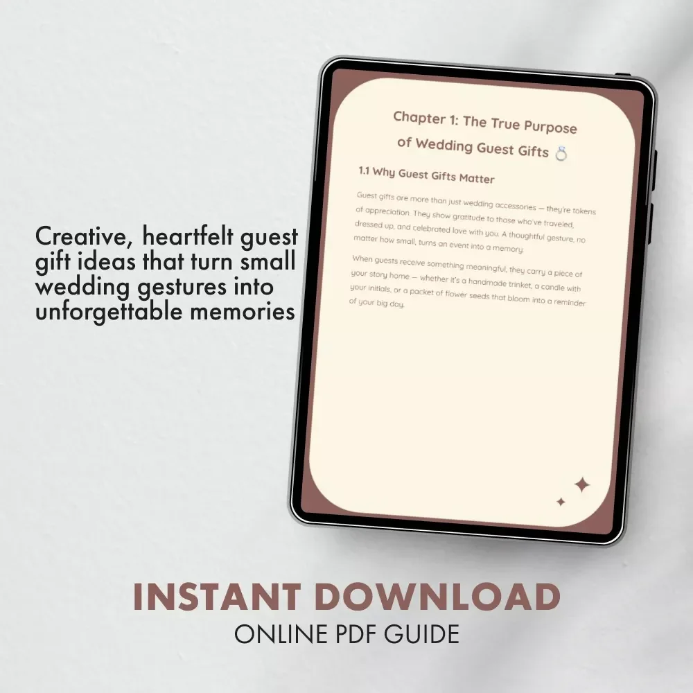 Thoughtful Gift Ideas Guests Actually Love | Wedding Guest Gifts eBook | Digital Guide for Unique, Modern & Classic Favors