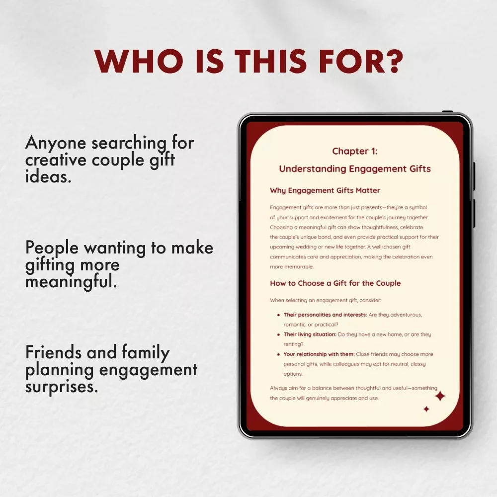 Thoughtful Ideas & Creative Gifts for Couples | Engagement Gifts for Couples | Digital eBook for Meaningful, Personalized & Unique Gift Inspiration
