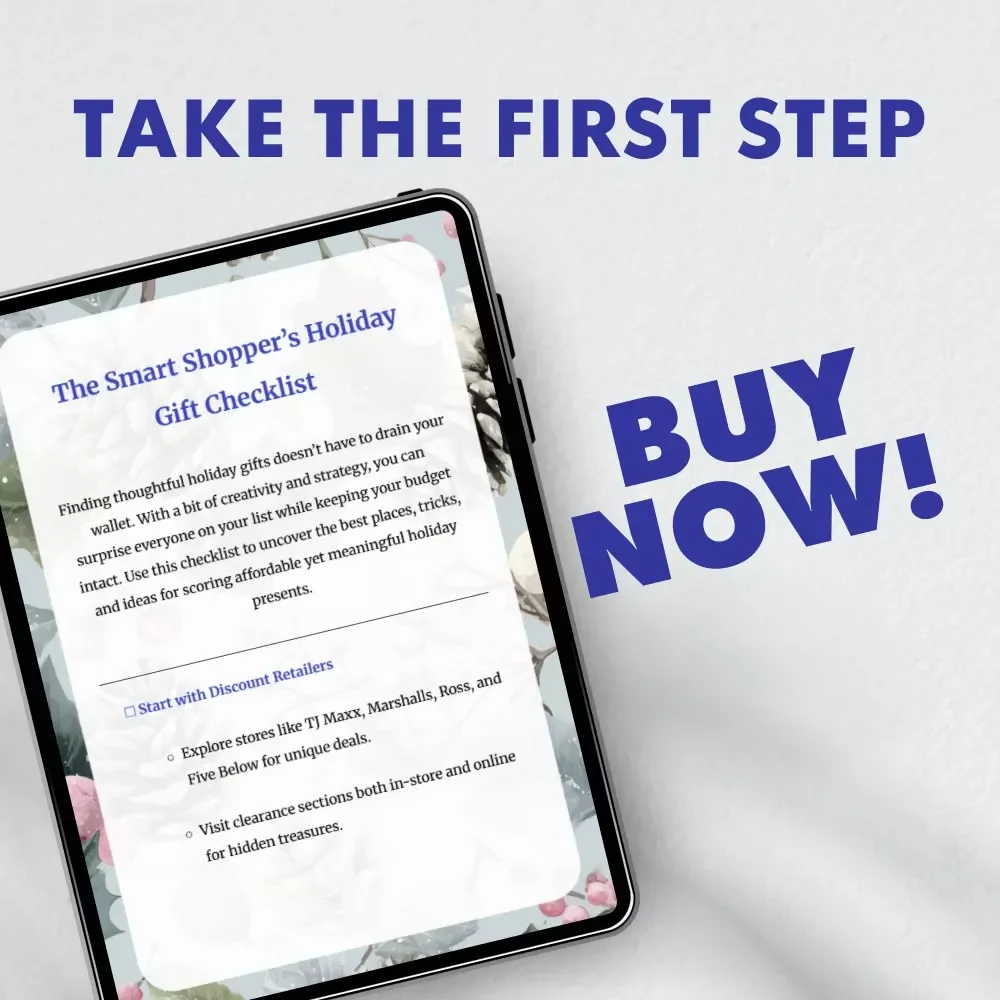 The Smart Shopper’s Holiday Gift Checklist | Digital Download Budget Gift Guide | Printable Checklist for Finding Thoughtful and Budget-Friendly Holiday Gifts | Where to Find Budget-Friendly Holiday Gifts