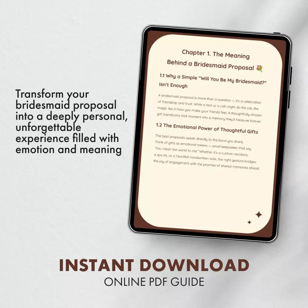 From Bestie to Maid of Honor | Digital Guide for Meaningful Bridesmaid Proposal Gifts | Thoughtful eBook for Creative Gift Ideas & Emotional Planning