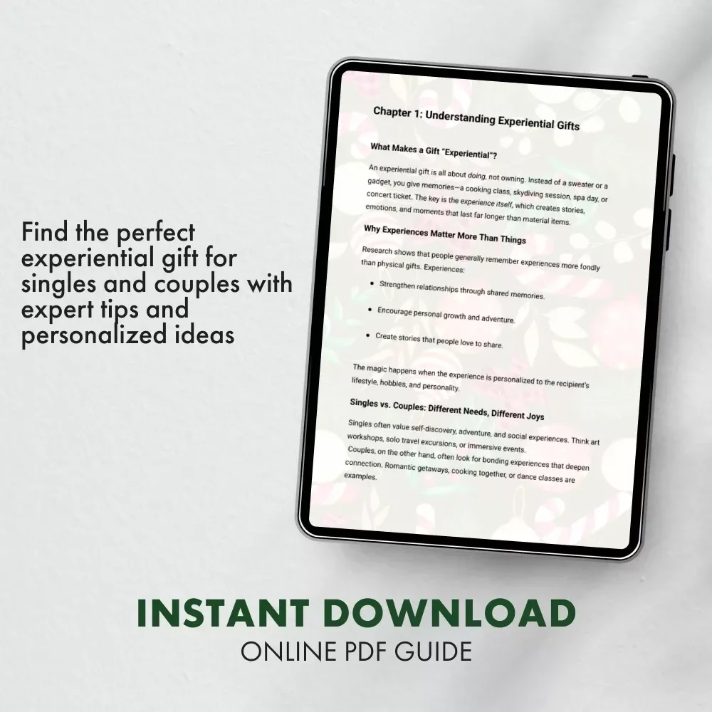 Choosing Perfect Experiential Gifts for Singles & Couples - Ultimate Guide for Memorable Experiences