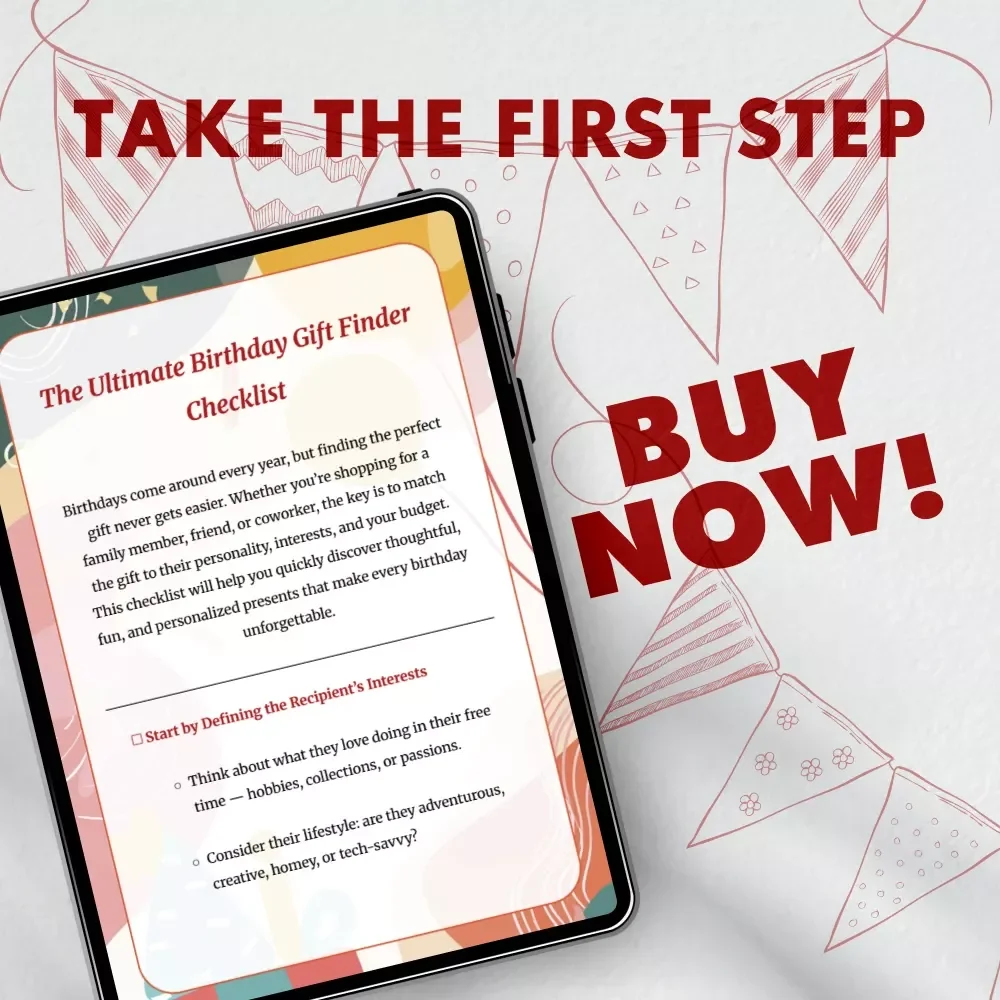 The Ultimate Birthday Gift Finder Checklist | Printable Digital Download | How to Find Gifts for Birthdays | Gift Ideas Guide for Him, Her & Friends