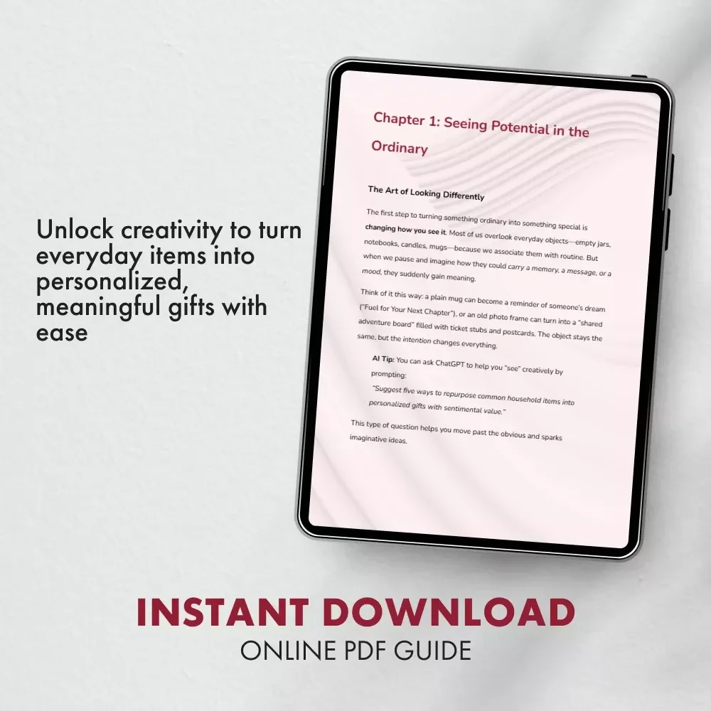 Turning Simple Things into Thoughtful Gifts: How to Turn Everyday Items into Thoughtful Gifts Guide