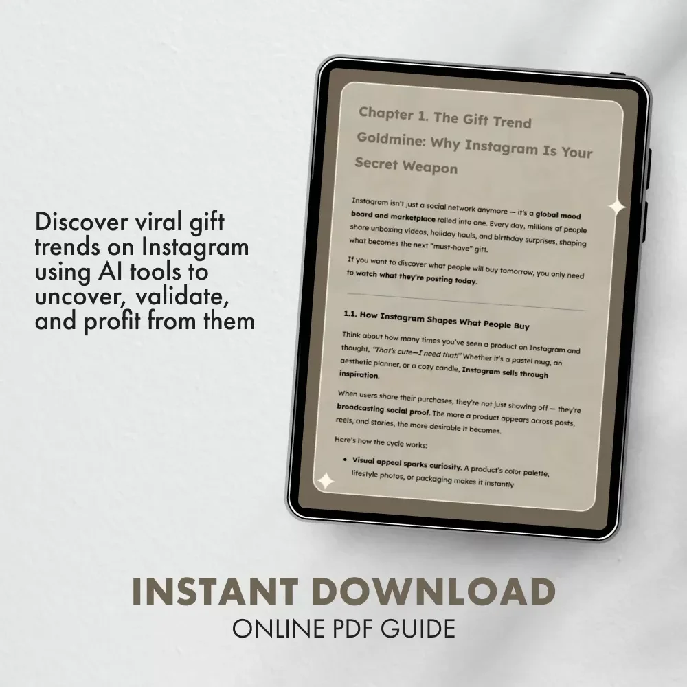Finding Trending Gifts on Instagram with AI Smarts | Digital Guide for Creators, Online Sellers & Trend Hunters | How to Find Trending Gifts on Instagram Using AI Tools