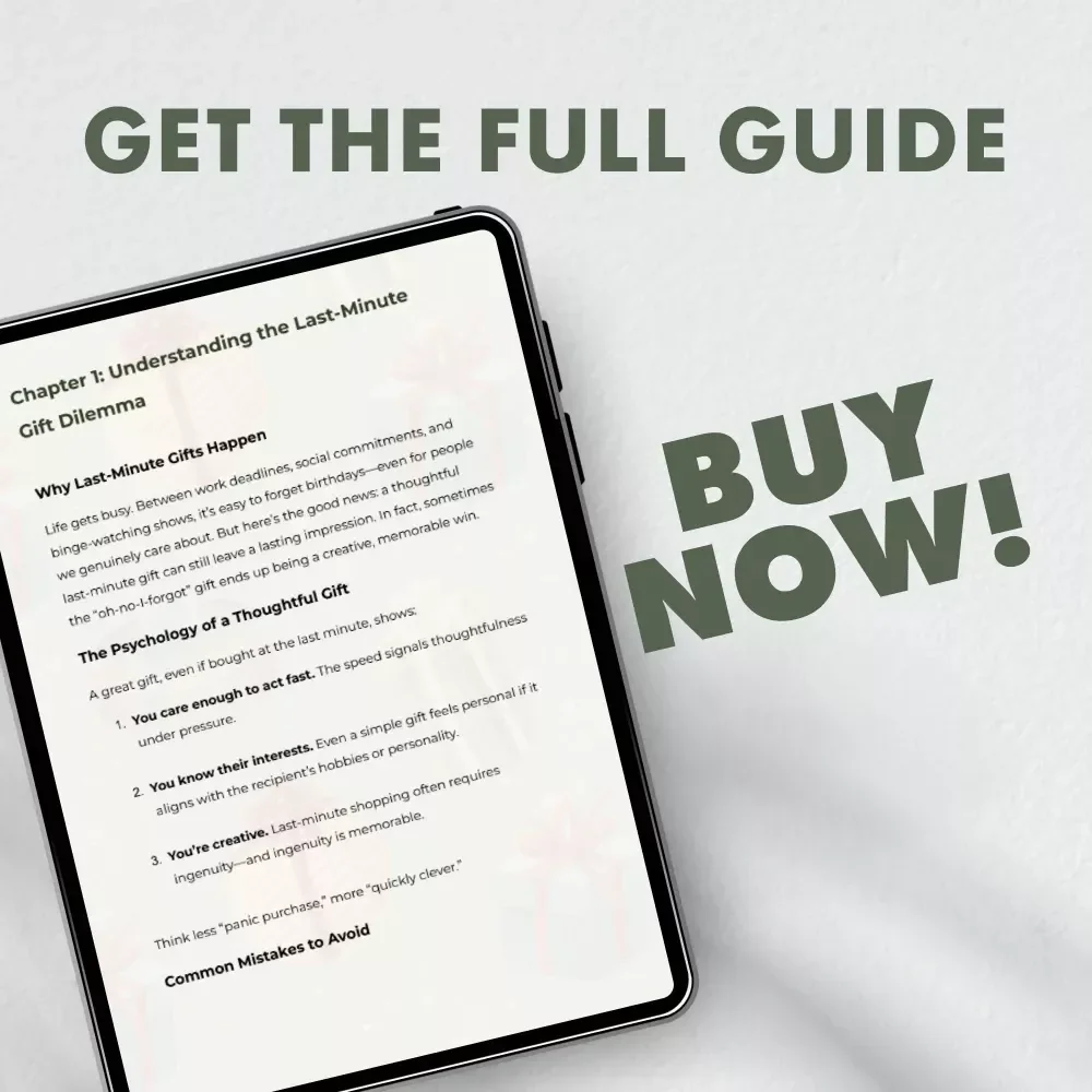 Oops! Forgot a Birthday? 50 Genius Last-Minute Gift Ideas - eBook & Guide for Thoughtful, Quick, and Creative Presents