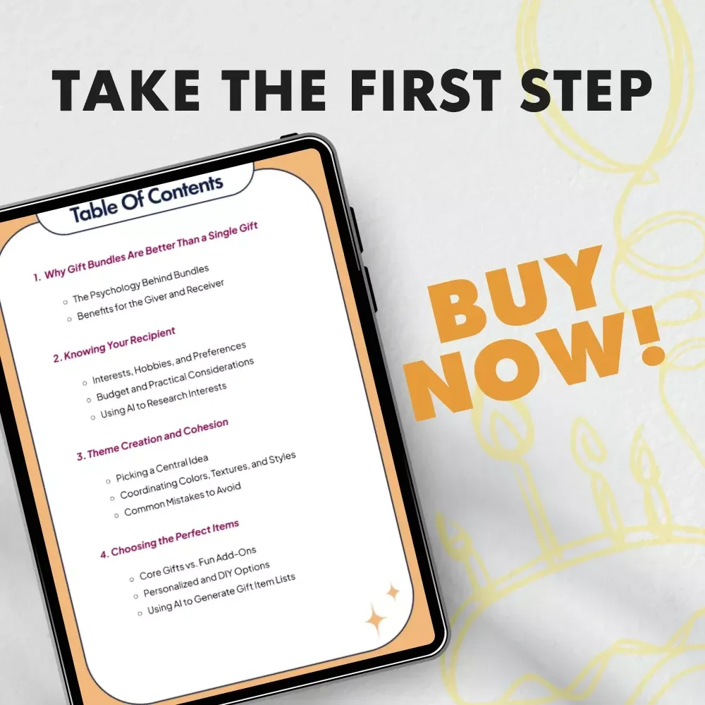Crafting Birthday Gift Bundles | Printable Guide for DIY Gift Ideas, AI-Powered Gifting Inspiration, and Creative Gift Wrapping | Digital Download eBook for Thoughtful Gift Giving