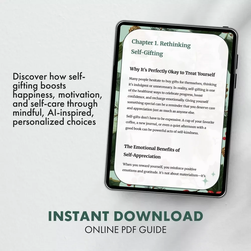 Why Buying Yourself a Gift Is a Great Idea | Self-Gifting eBook | Self-Care, Motivation & Emotional Wellness Guide | Digital Download | Can I Buy a Gift for Myself?