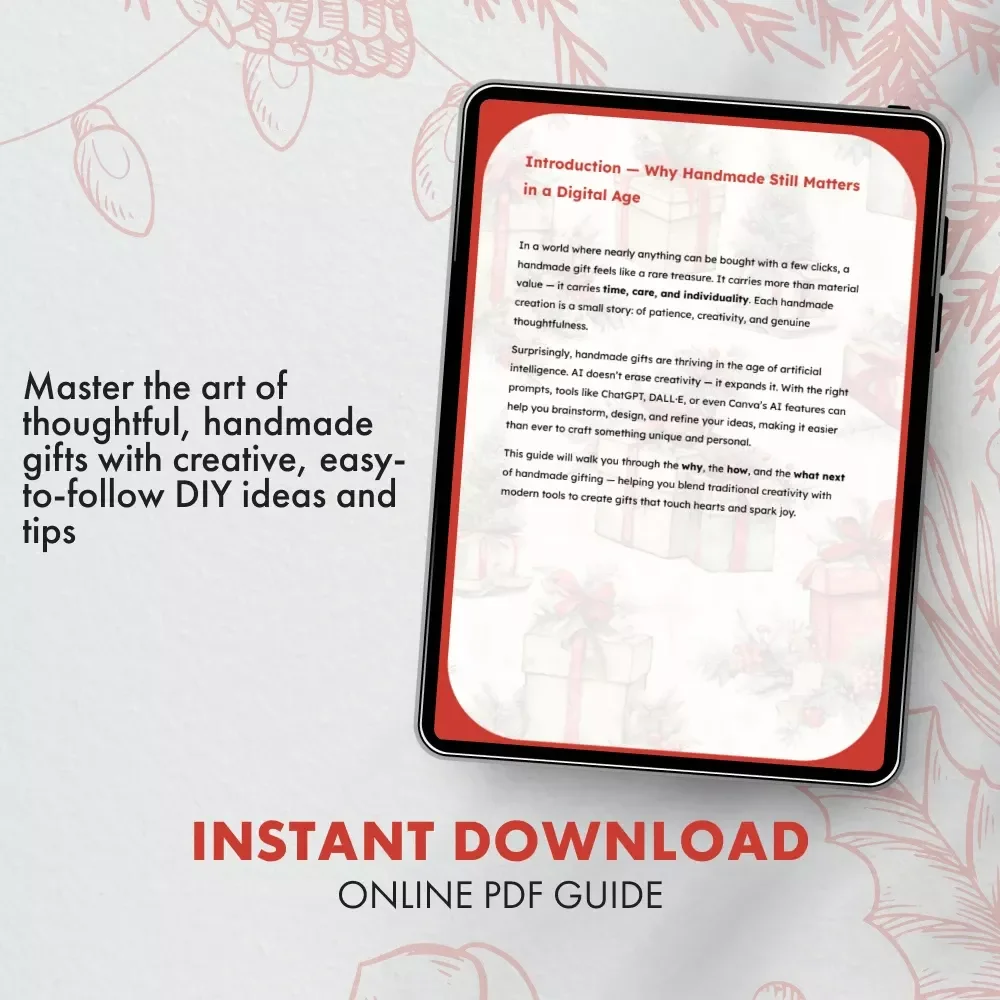 From Heart to Hands: Handmade Gift Ideas – DIY eBook for Thoughtful, Personalized, and Creative Gifts