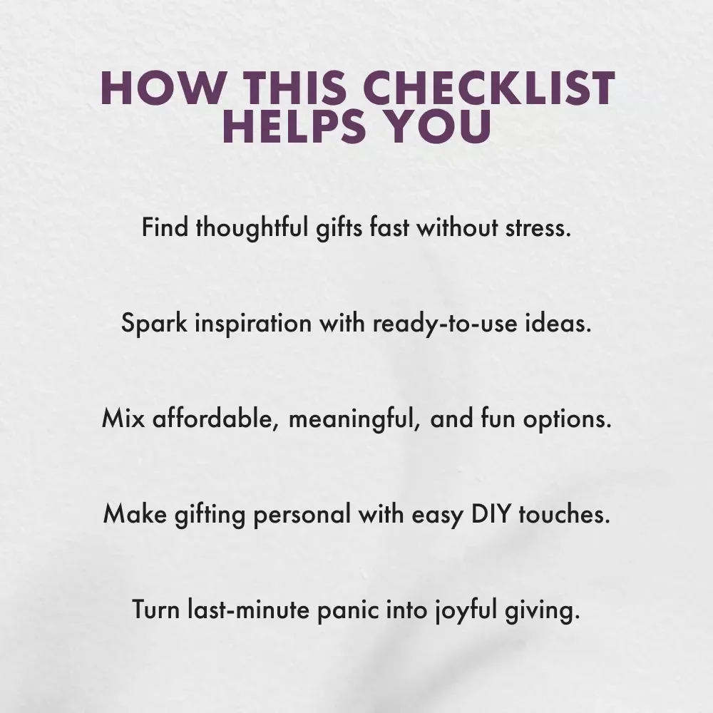 The Last-Minute Gift Checklist for Mom: Stress-Free & Fun | Best Last-Minute Gifts for Mom | Instant Digital Download
