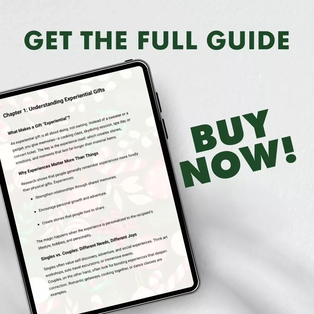 Choosing Perfect Experiential Gifts for Singles & Couples - Ultimate Guide for Memorable Experiences