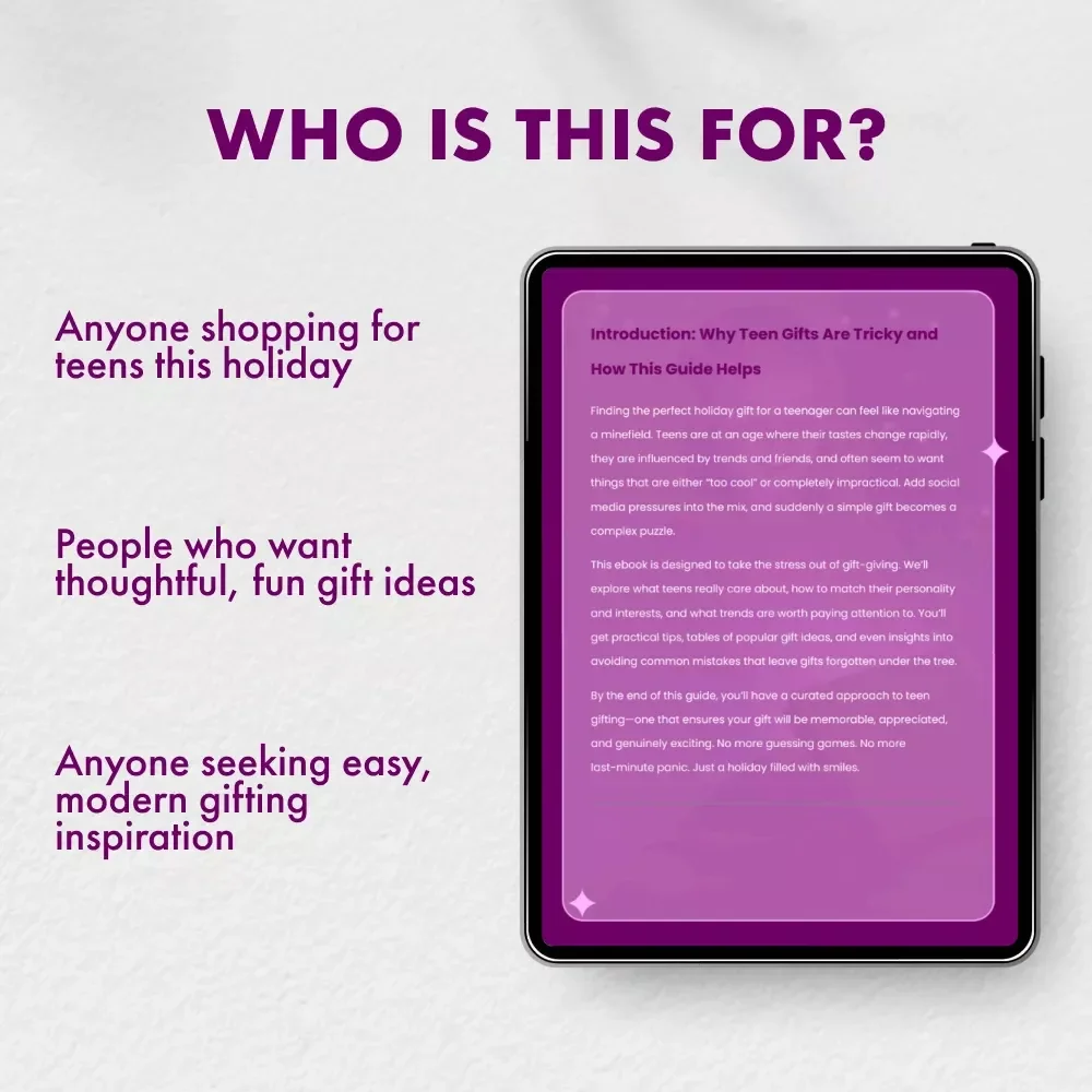 Holiday Gift Magic for Teens – Ultimate Holiday Gifts for Teens Guide | Digital Download eBook for Parents & Gift Shoppers