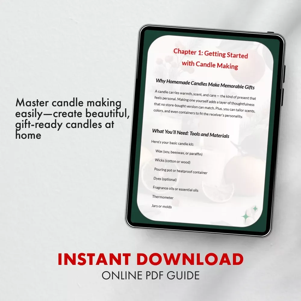 Candle Craft Made Simple | Step-by-Step Guide on How to Make Easy Homemade Candles to Give as a Gift | DIY Candle Making for Beginners Digital Download