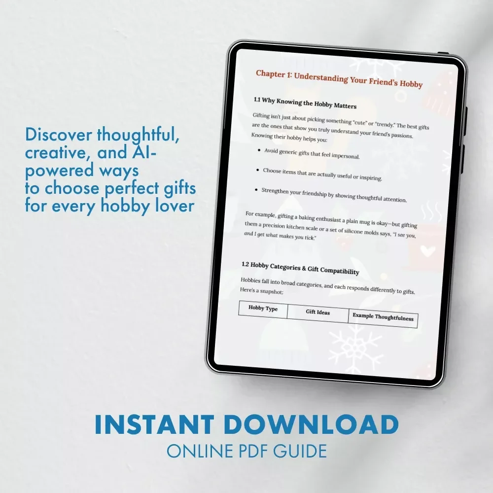 Passion-Packed Presents: The Guide to Gifting for Hobby Lovers | Ultimate Digital Gift Guide for Finding the Best Gifts for Friends Who Love Hobbies, Thoughtful Gift Ideas, and AI-Powered Inspiration