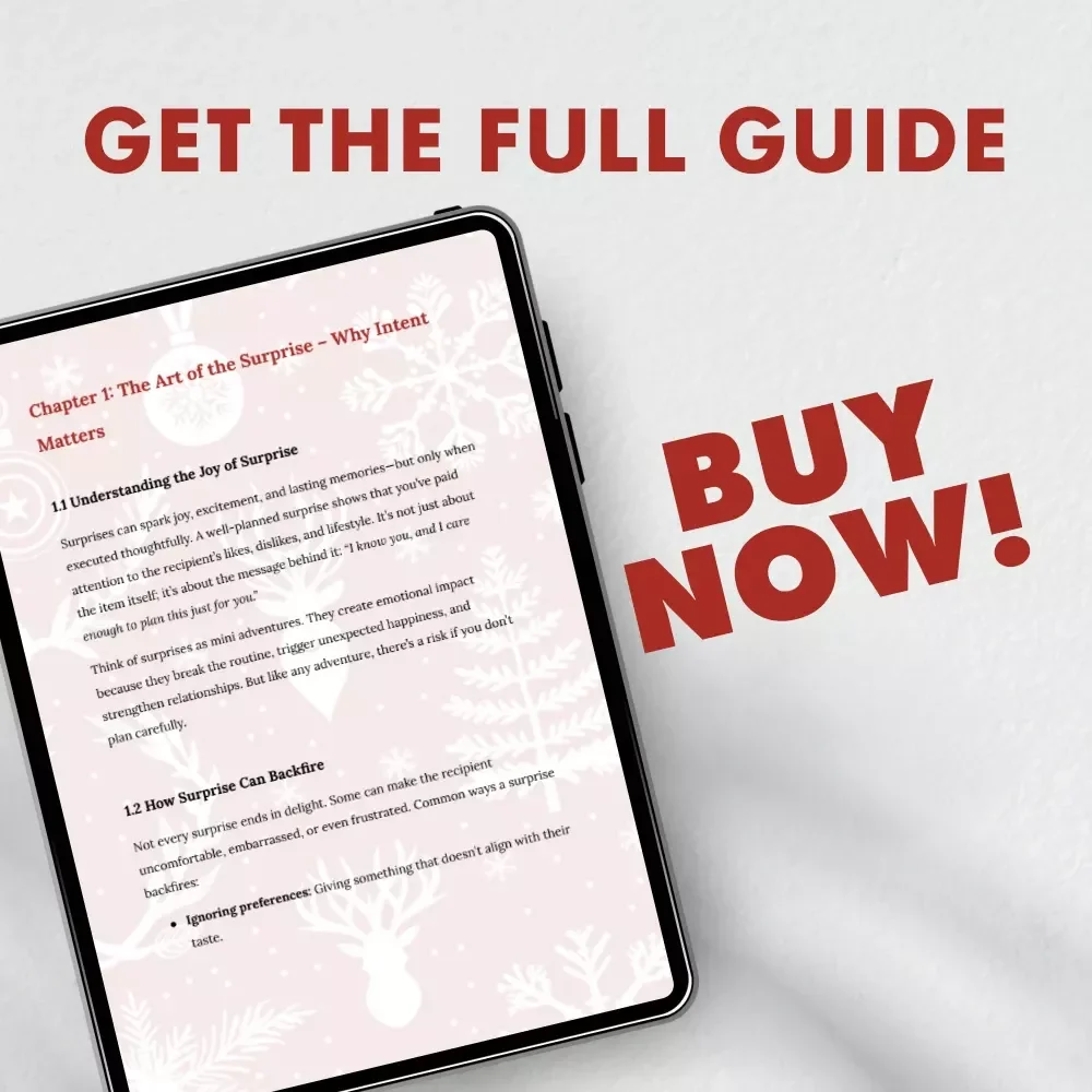 Surprise Smarter: Avoiding Common Gift-Giving Pitfalls | Digital Guide for Perfect Surprises | Learn What Mistakes to Avoid When Giving Surprise Gifts