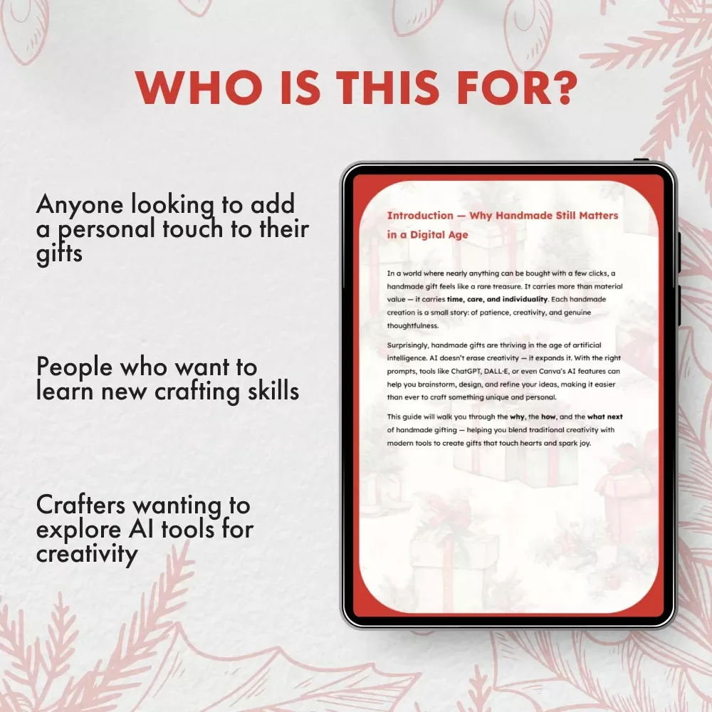 From Heart to Hands: Handmade Gift Ideas – DIY eBook for Thoughtful, Personalized, and Creative Gifts
