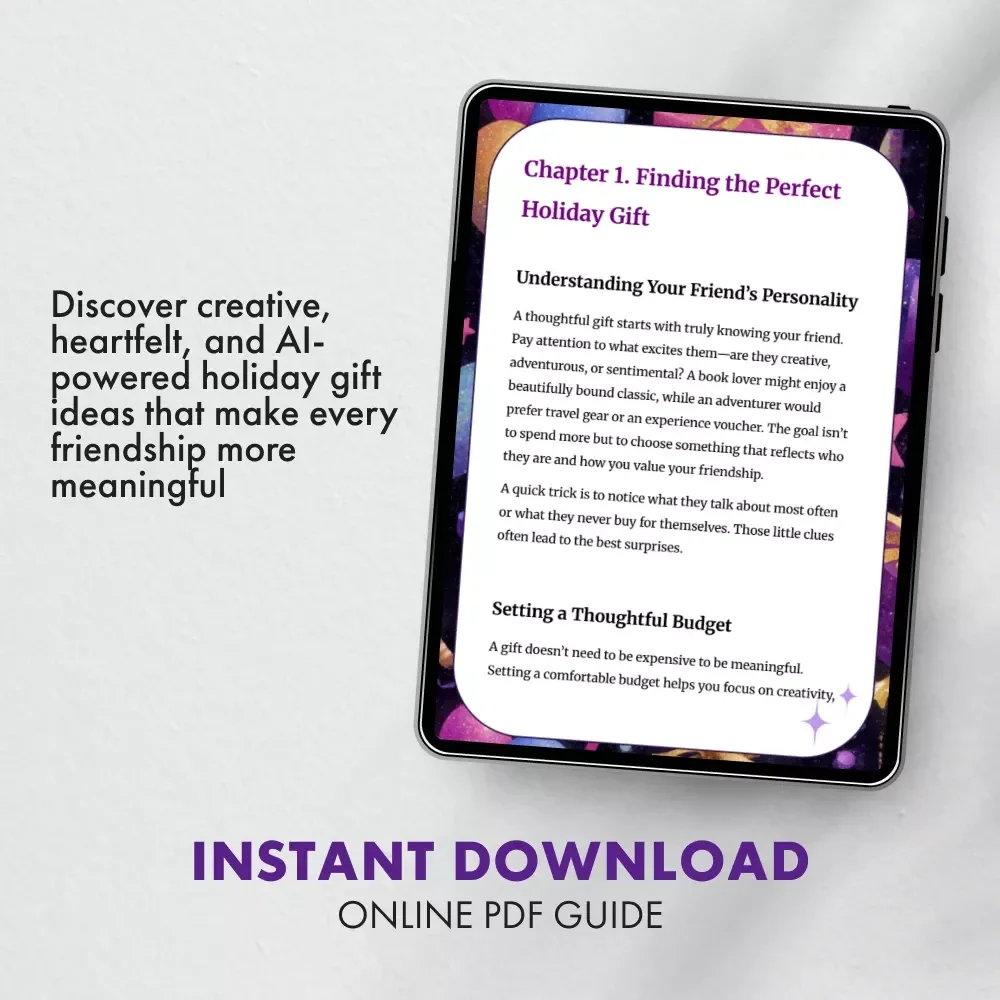 Best Gifts for Friends on Holidays | Ultimate Digital Guide for Thoughtful, Creative, and Meaningful Holiday Gift Ideas | Personalized eBook for Friendship and Festive Gifting Inspiration