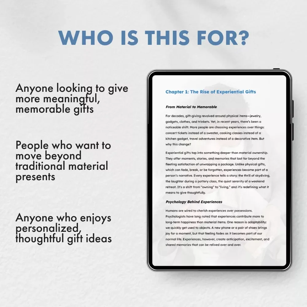 The Gift of Experience: Why Memories Are the New Luxury - A Guide to Gifting Unforgettable Moments