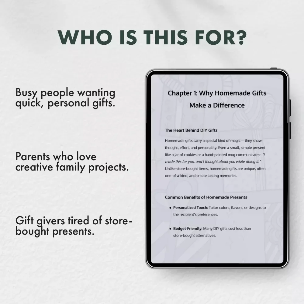 Easy DIY Gifts That Wow Without the Stress | How to Make Easy Homemade Gifts | Digital Guide for Thoughtful, Quick, and Creative Presents