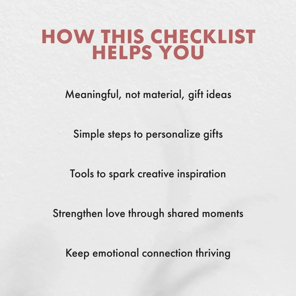 The Heartfelt Gift Blueprint | Meaningful Gift Ideas Checklist for Your Partner | Romantic Digital Download for Couples | Thoughtful & Personalized Gift Planning Guide | Tips for Meaningful Gifts for a Partner