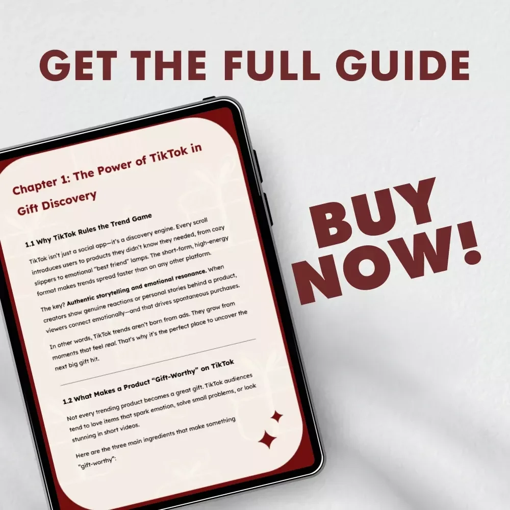 TikTok Gifts: Spot the Next Viral Trend | Digital Guide for Trend Hunters | How to Find Trending Gifts on TikTok eBook for Creators, Sellers & Influencers