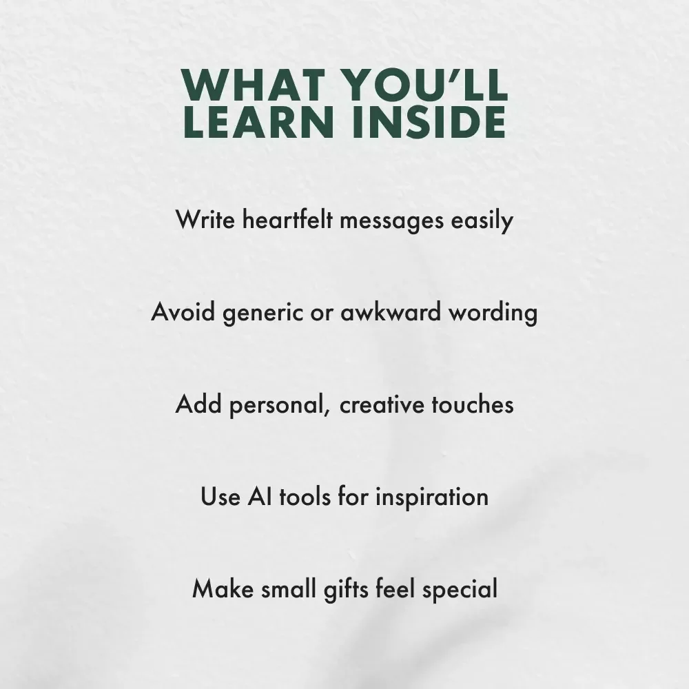 The Little Note That Means a Lot | Digital Guide on How to Make a Gift Note Personal and Special | Heartfelt Writing Prompts & Creative Tips for Meaningful Messages
