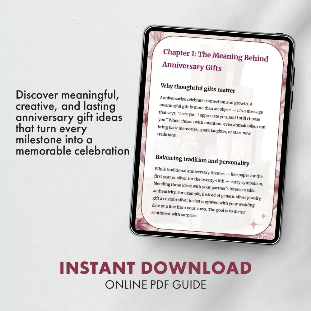 Timeless Surprises for Every Anniversary | Digital Guide with Creative Tips for Anniversary Gifts, Unique Ideas & Heartfelt Inspiration