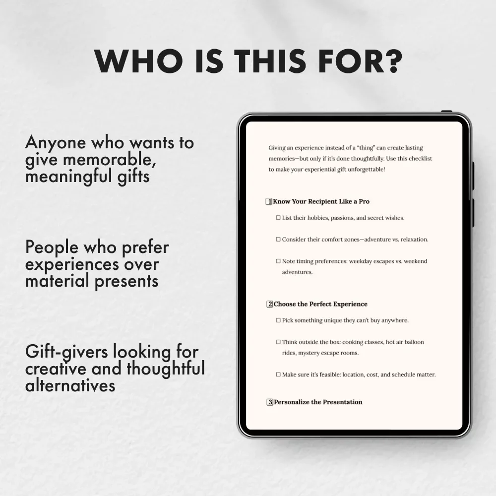 The Checklist for Giving Experiential Gifts That Actually Wow - Ultimate Guide to Memorable Experiences