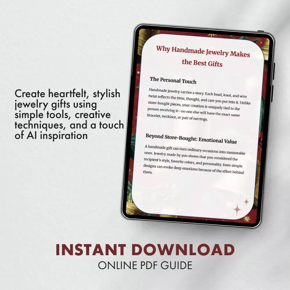 Easy Homemade Jewelry Gifts | DIY Jewelry Making eBook for Beginners | Learn How to Make Easy Homemade Jewelry to Give as a Gift | Beading, Wire Wrapping & Personalized Gift Ideas