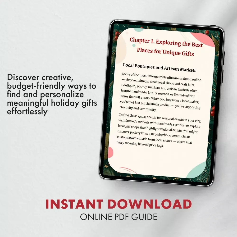 Hidden Treasures for the Holidays | Unique Gift Ideas Guide | Digital Download eBook for Creative Holiday Shopping, Personalized Gifts & Budget-Friendly Finds