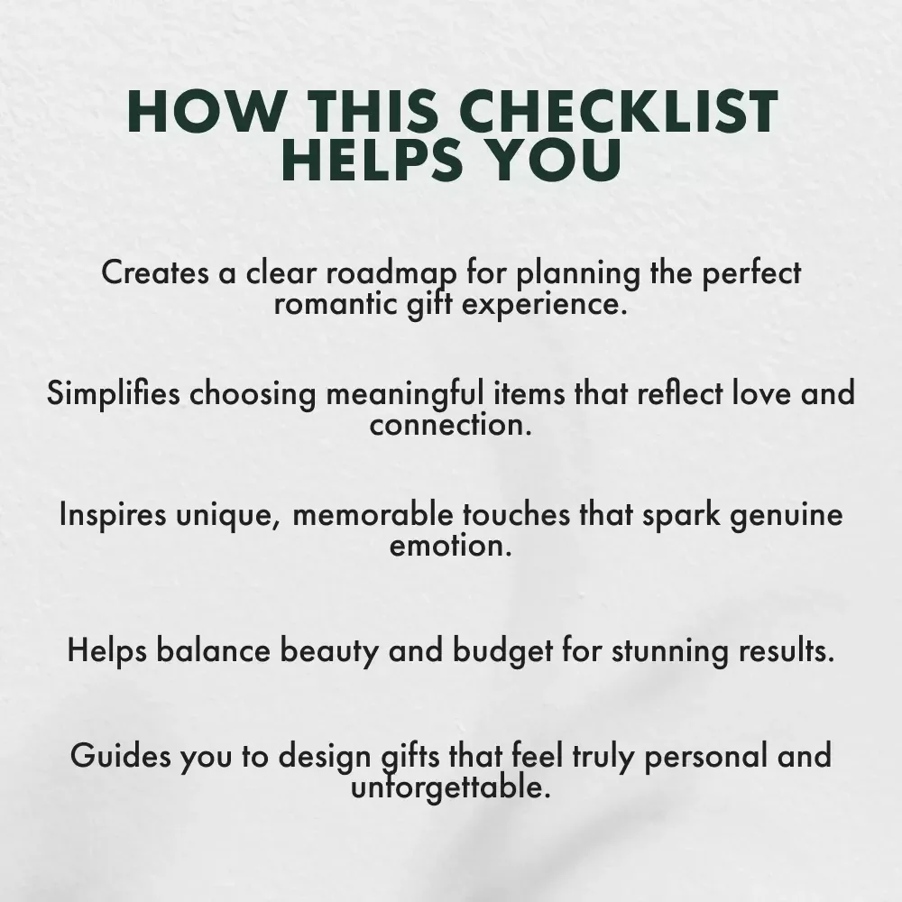 The Love Celebration Checklist | Printable Engagement Gift Box Guide | Digital Download for Creating the Perfect Romantic Gift Box