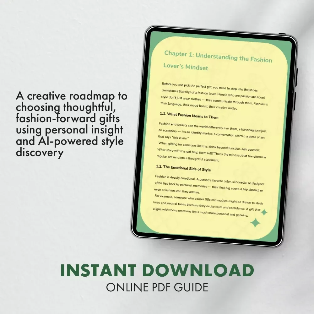 Wrapped in Style: A Smart Guide to Gifting for the Fashion-Minded | Digital Download Guide on How to Find Gifts for Someone Who Likes Fashion | eBook for Stylish Gift Giving