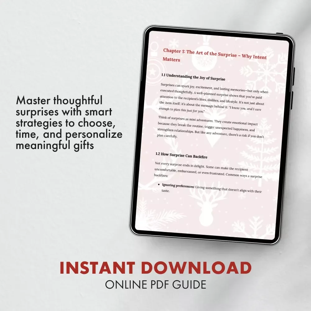 Surprise Smarter: Avoiding Common Gift-Giving Pitfalls | Digital Guide for Perfect Surprises | Learn What Mistakes to Avoid When Giving Surprise Gifts