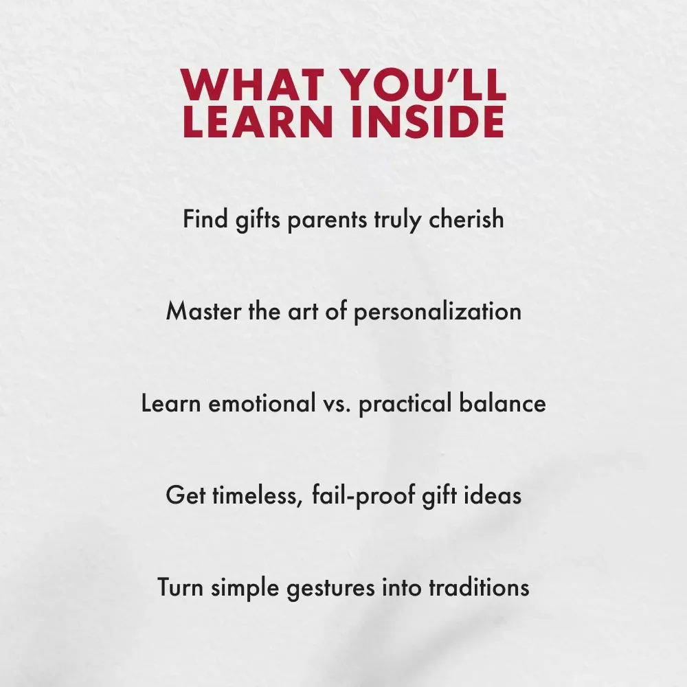 The Gift Connection That Lasts Forever | eBook on How to Choose Gifts Parents Will Love | Meaningful Gift Ideas & Personalization Guide
