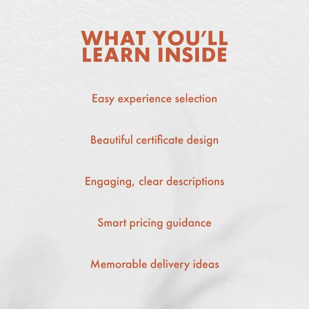 Creative Experience Gift Certificates for Couples | Digital eBook Guide with Tips for Creating Experience Gift Certificates for Couples | Perfect for Romantic, Personalized Gift Ideas & DIY Lovers