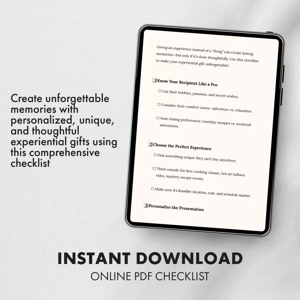 The Checklist for Giving Experiential Gifts That Actually Wow - Ultimate Guide to Memorable Experiences
