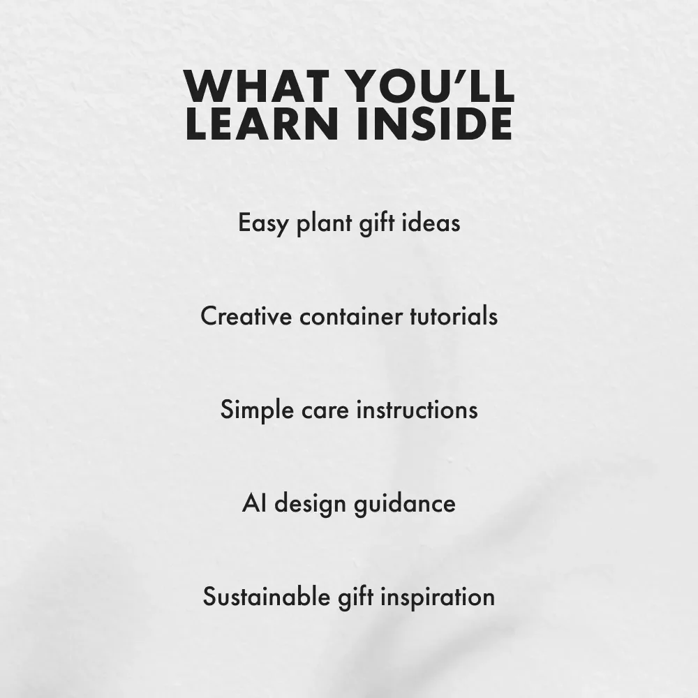 Green Gifts Made Simple | Eco-Friendly Plant Gift Guide, DIY Container Ideas & AI Design Tips | Digital Download eBook for Sustainable Gifting