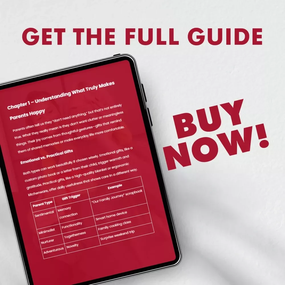 The Gift Connection That Lasts Forever | eBook on How to Choose Gifts Parents Will Love | Meaningful Gift Ideas & Personalization Guide