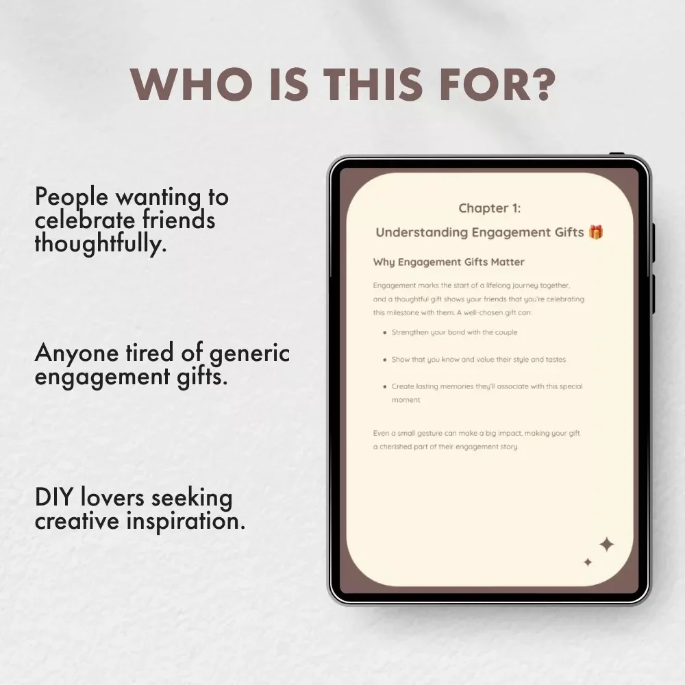 Smart & Thoughtful Engagement Gifts for Friends | Meaningful, Unique & AI-Powered Gift Ideas eBook for Couples, DIY & Personalized Engagement Gift Guide